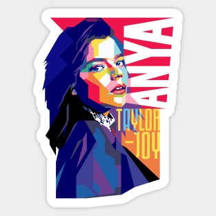 Anya Taylor-Joy Pop Art Sticker